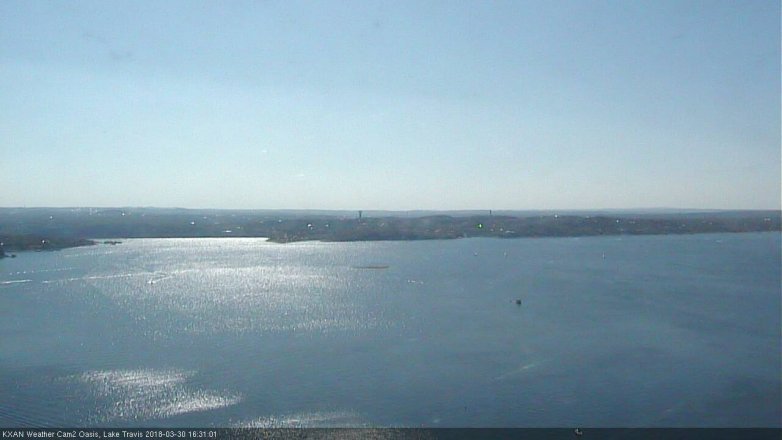 Lake Travis webcam, March 30, 2018 4:00 PM CT