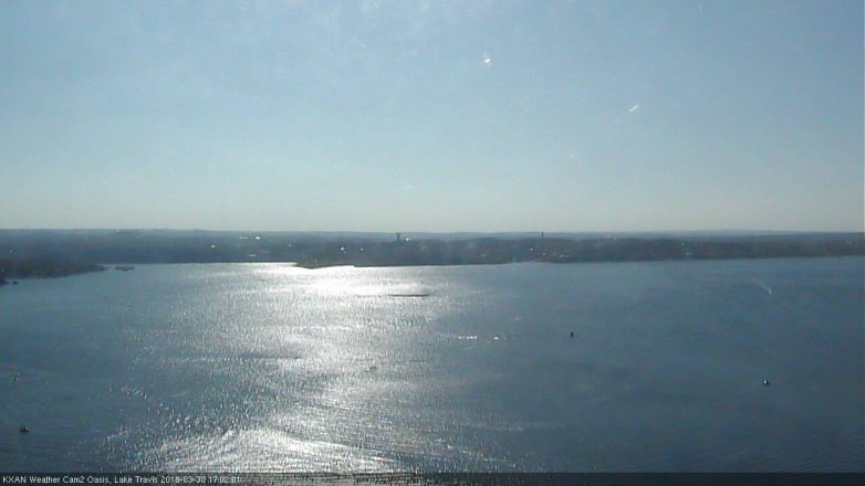 Lake Travis webcam, March 30, 2018 4:15 PM CT