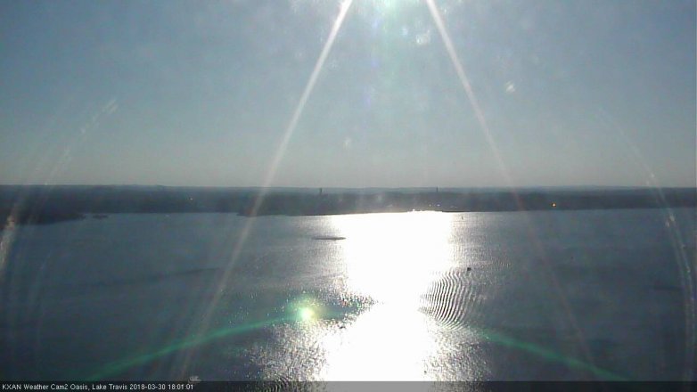 Lake Travis webcam, March 30, 2018 5:10 PM CT