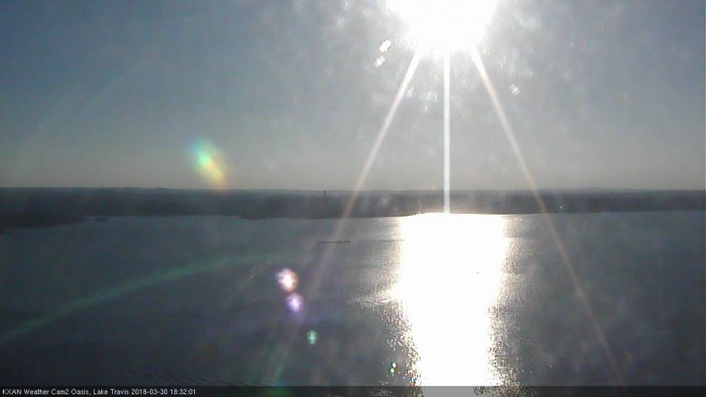Lake Travis webcam, March 30, 2018 5:35 PM CT