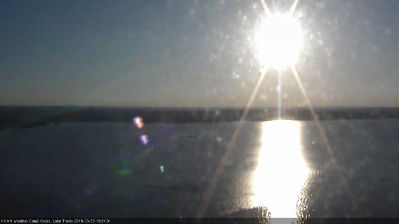 Lake Travis webcam, March 30, 2018 6:15 PM CT