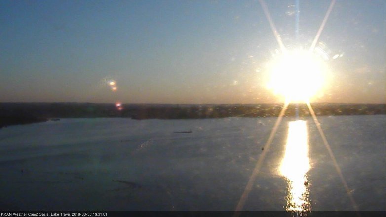 Lake Travis webcam, March 30, 2018 6:50 PM CT