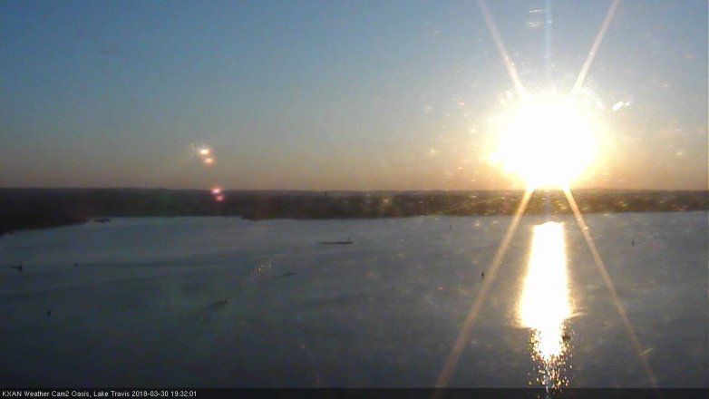 Lake Travis webcam, March 30, 2018 7:00 PM CT