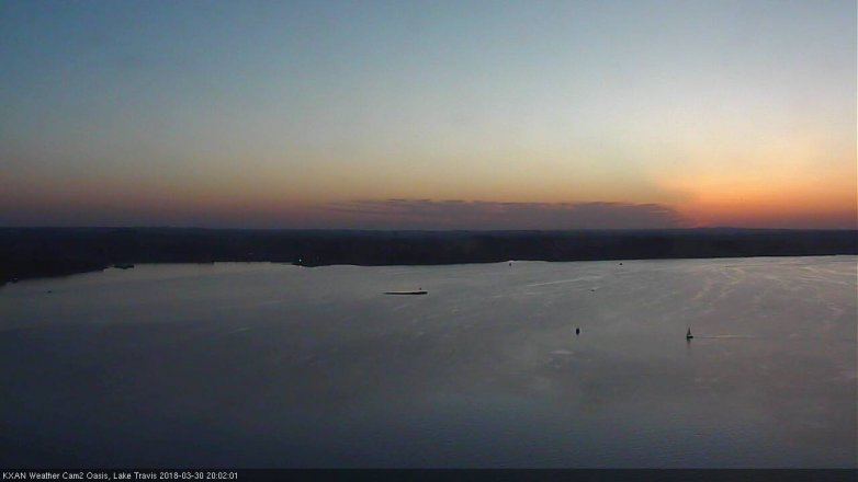 Lake Travis webcam, March 30, 2018 7:10 PM CT
