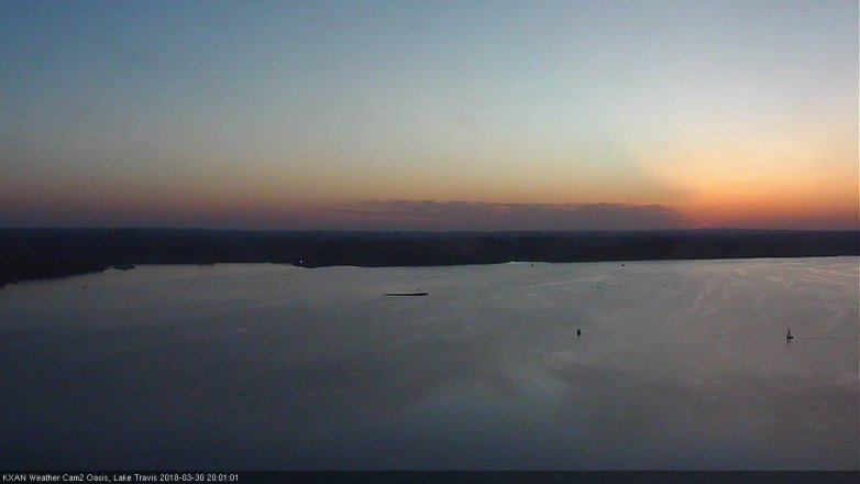 Lake Travis webcam, March 30, 2018 7:15 PM CT