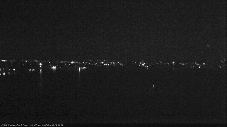 Lake Travis webcam, March 30, 2018 8:05 PM CT