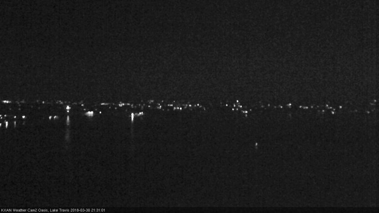 Lake Travis webcam, March 30, 2018 8:35 PM CT