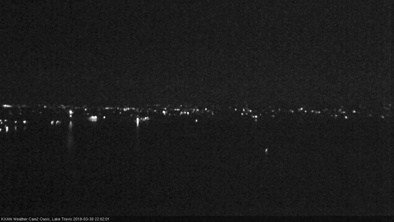 Lake Travis webcam, March 30, 2018 9:05 PM CT