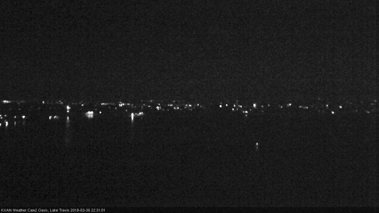 Lake Travis webcam, March 30, 2018 9:40 PM CT