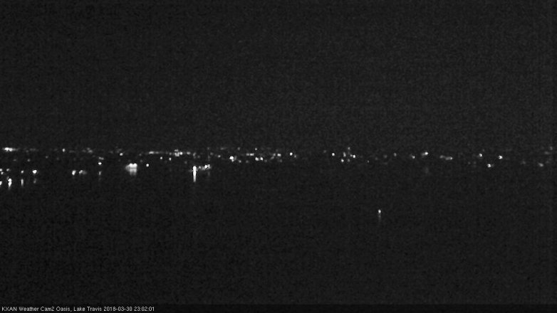 Lake Travis webcam, March 30, 2018 10:20 PM CT