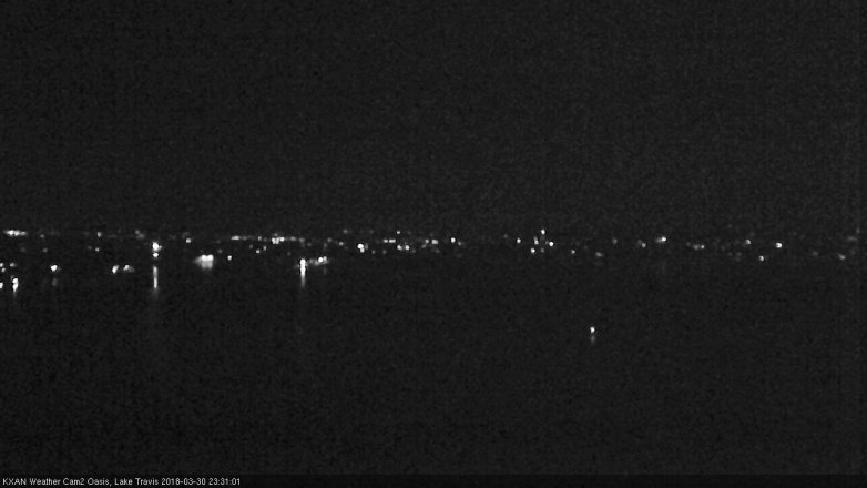 Lake Travis webcam, March 30, 2018 10:45 PM CT