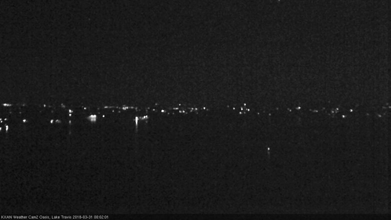 Lake Travis webcam, March 30, 2018 11:15 PM CT