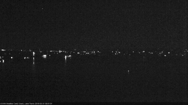 Lake Travis webcam, March 30, 2018 11:30 PM CT