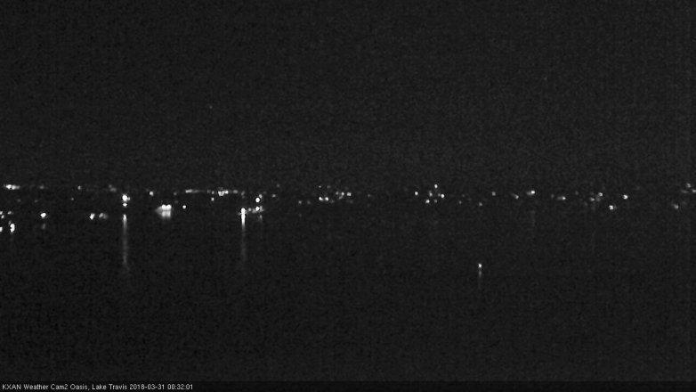 Lake Travis webcam, March 30, 2018 11:55 PM CT