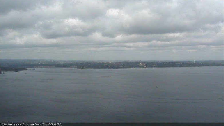 Lake Travis webcam, March 31, 2018 9:25 AM CT