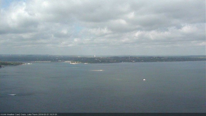 Lake Travis webcam, March 31, 2018 9:45 AM CT