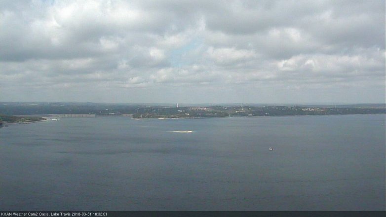 Lake Travis webcam, March 31, 2018 10:00 AM CT