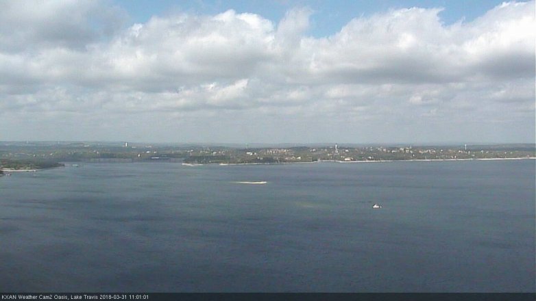Lake Travis webcam, March 31, 2018 10:20 AM CT