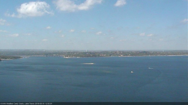 Lake Travis webcam, March 31, 2018 11:20 AM CT