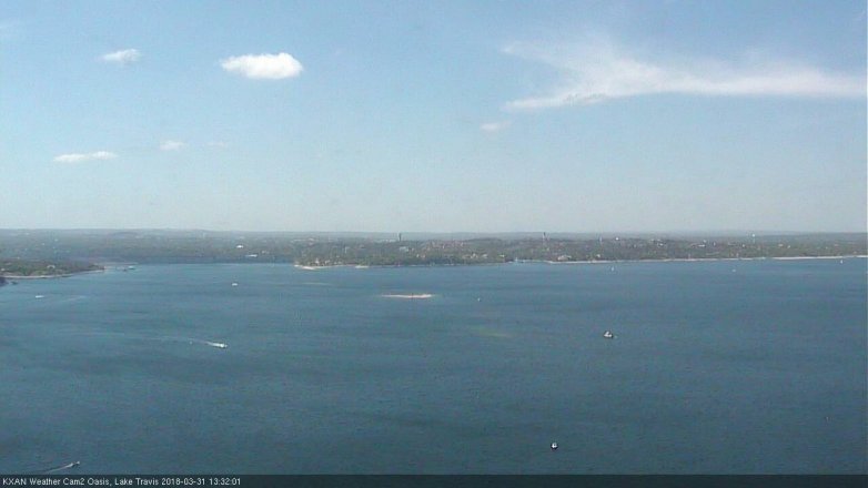 Lake Travis webcam, March 31, 2018 12:55 PM CT