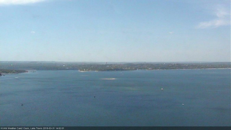 Lake Travis webcam, March 31, 2018 1:15 PM CT