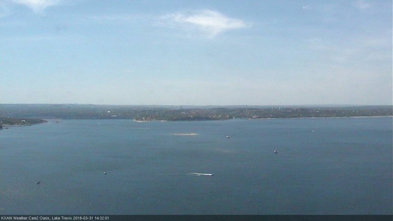 Lake Travis webcam, March 31, 2018 1:45 PM CT