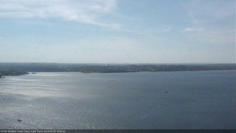 Lake Travis webcam, March 31, 2018 3:05 PM CT
