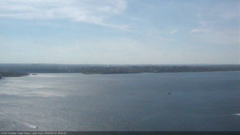 Lake Travis webcam, March 31, 2018 3:10 PM CT