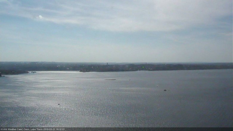 Lake Travis webcam, March 31, 2018 3:50 PM CT
