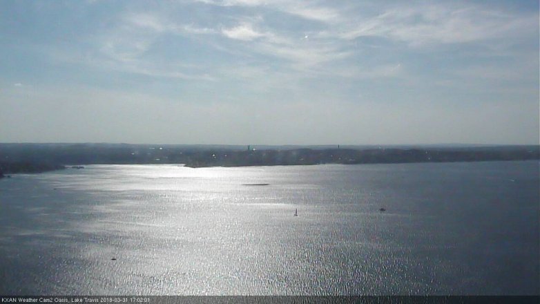 Lake Travis webcam, March 31, 2018 4:10 PM CT