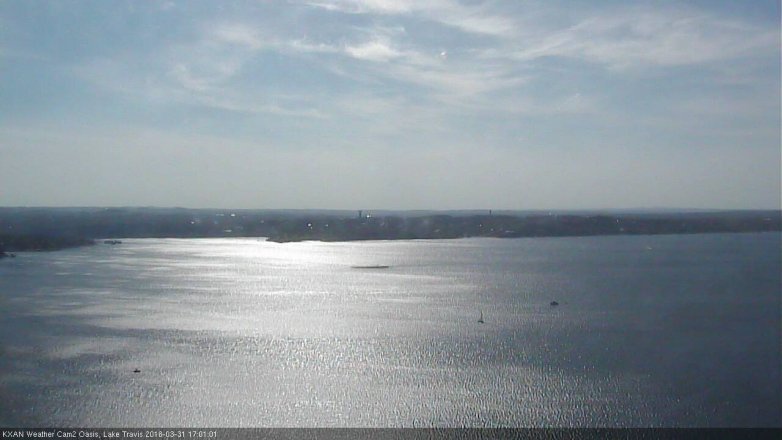 Lake Travis webcam, March 31, 2018 4:15 PM CT