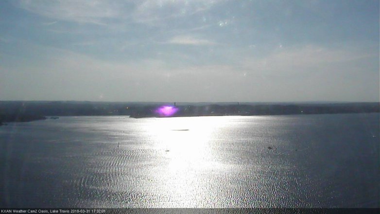 Lake Travis webcam, March 31, 2018 4:50 PM CT