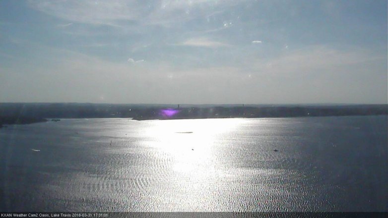 Lake Travis webcam, March 31, 2018 5:00 PM CT