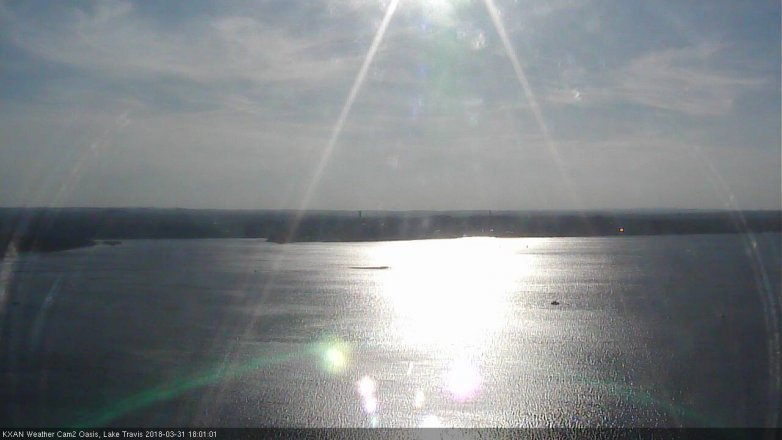 Lake Travis webcam, March 31, 2018 5:10 PM CT