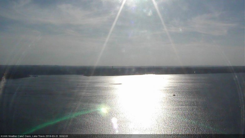 Lake Travis webcam, March 31, 2018 5:25 PM CT