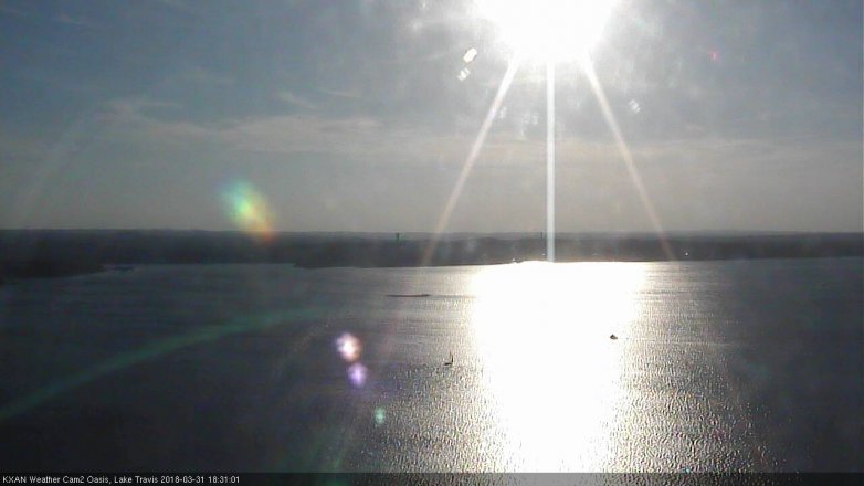 Lake Travis webcam, March 31, 2018 5:40 PM CT