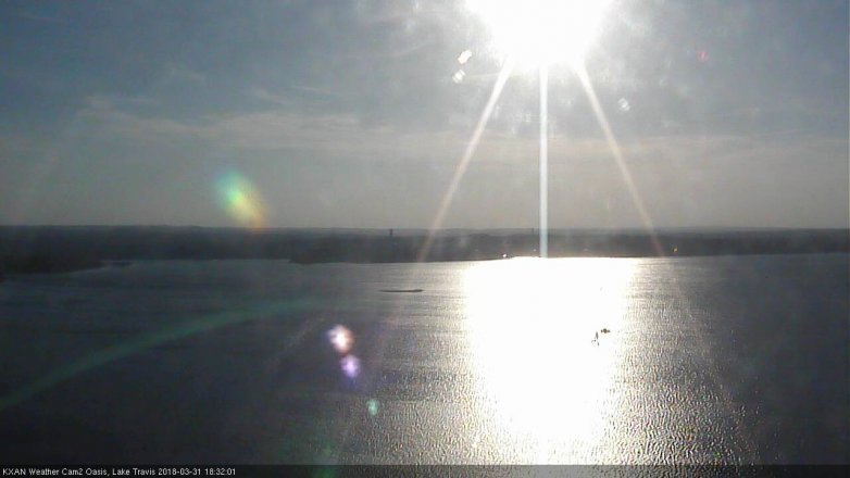 Lake Travis webcam, March 31, 2018 5:50 PM CT