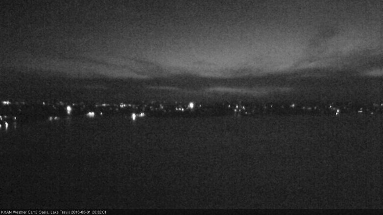 Lake Travis webcam, March 31, 2018 7:40 PM CT