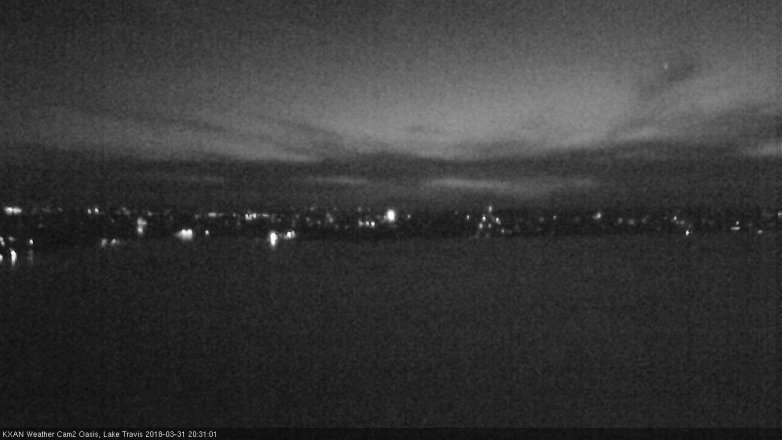 Lake Travis webcam, March 31, 2018 8:00 PM CT