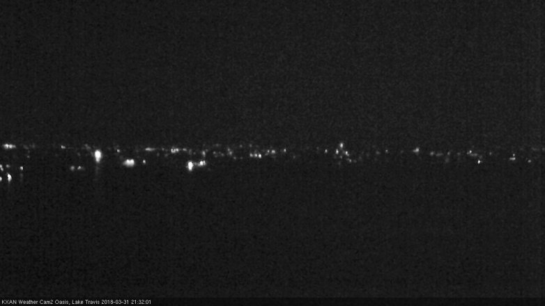 Lake Travis webcam, March 31, 2018 9:00 PM CT