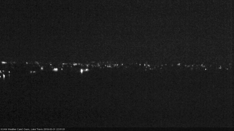 Lake Travis webcam, March 31, 2018 9:30 PM CT