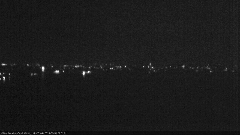 Lake Travis webcam, March 31, 2018 9:35 PM CT