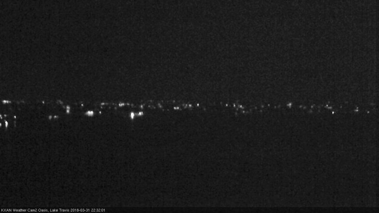 Lake Travis webcam, March 31, 2018 10:00 PM CT