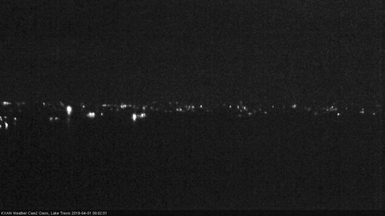 Lake Travis webcam, March 31, 2018 11:10 PM CT