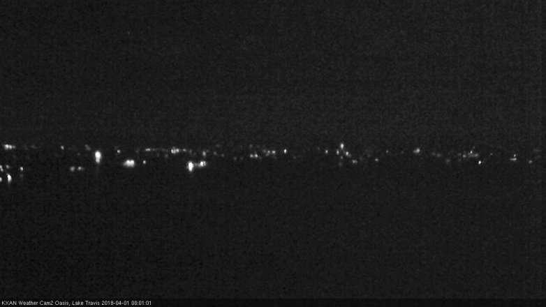 Lake Travis webcam, March 31, 2018 11:15 PM CT