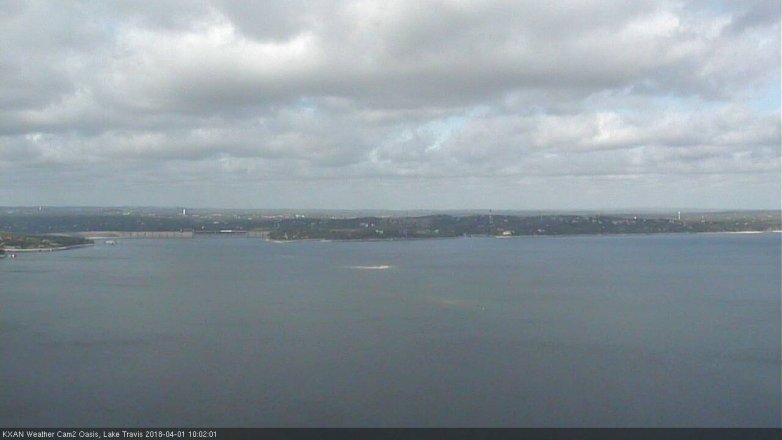 Lake Travis webcam, April 1, 2018 9:10 AM CT