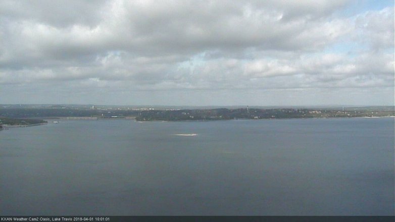 Lake Travis webcam, April 1, 2018 9:15 AM CT
