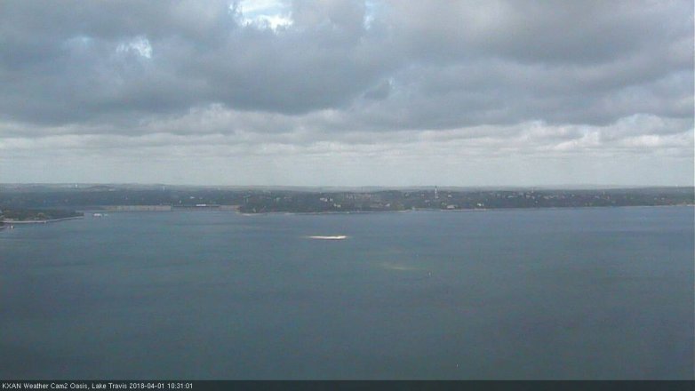 Lake Travis webcam, April 1, 2018 9:45 AM CT