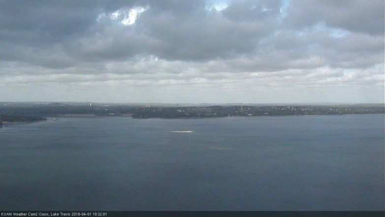 Lake Travis webcam, April 1, 2018 9:55 AM CT