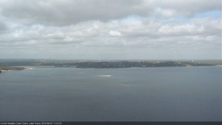 Lake Travis webcam, April 1, 2018 10:30 AM CT